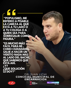 Análisis de la Gestión Municipal según Juan Lichi - «TVS DIGITAL»