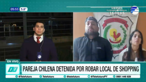 Una pareja chilena fue detenida por millonario robo en un centro comercial de Asunción