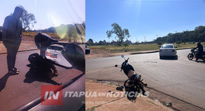 COLISIÓN ENTRE MOTOCICLETAS DEJÓ UN LESIONADO EN ENCARNACIÓN