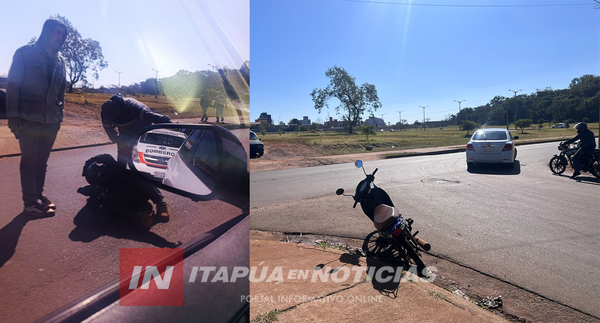 COLISIÓN ENTRE MOTOCICLETAS DEJÓ UN LESIONADO EN ENCARNACIÓN