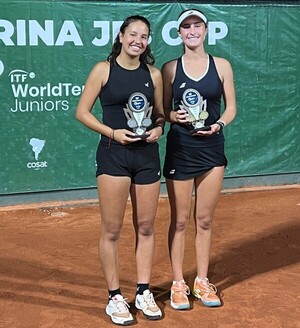 Cayo Narvaez y Zoe Doldán son campeones en dobles y Victoria López va por cetro individual - La Tribuna