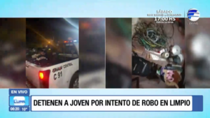 Detienen a joven por intento de robo en Limpio