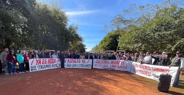 “Asfaltado ya”: pobladores de Borja y Mbuyapey advierten con sitiar el MOPC - Nacionales - ABC Color