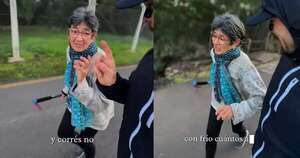La Nación / Paraguaya de 80 años sorprende corriendo temprano en plena ola de frío