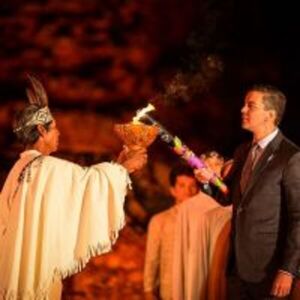 La llama Panamericana encendió en las Misiones Jesuíticas el fuego del deporte y la esperanza :: Presidencia de la República del Paraguay