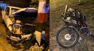 (VIDEO). ¡Terrible accidente! Camioneta embistió contra motoclista: Una fallecida y dos heridas