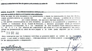 Abogada dice que accionó con el pagaré y sin que se abonara deuda