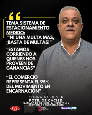 Entrevista a Conrado Kiener, Presidente de CACISE, en Studio Noticias - «TVS DIGITAL»
