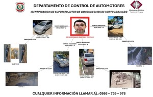Policía Identifica a Presunto Autor de Hurtos de Vehículos en Asunción y Central - «TVS DIGITAL»