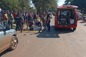 Accidente de tránsito deja motociclista herido y vehículos incautados