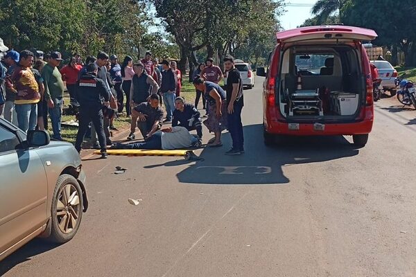 Accidente de tránsito deja motociclista herido y vehículos incautados