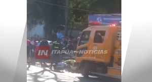 HOMBRE FUE HOSPITALIZADO TRAS SER ATROPELLADO POR UNA MOTONETA