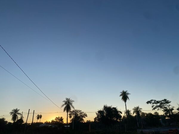 Martes cálido con cielo despejado