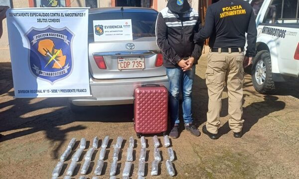 Atrapan a hombre que transportaba marihuana