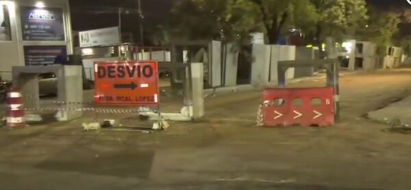 Obras, desvíos y tránsito complicado sobre la avenida Mariscal López - SNT
