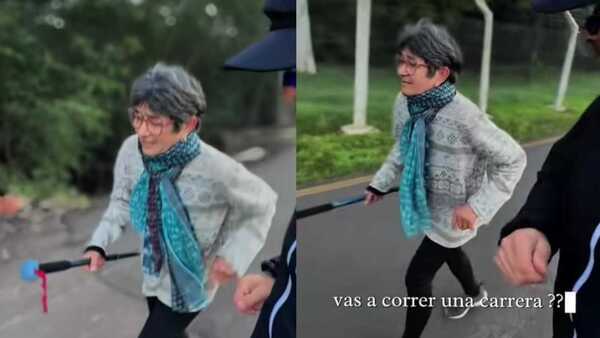 ¡Una campeona! Con 5 grados y 79 años, doña Gloria salió a correr y se volvió viral