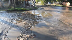 Avenidas de Mariano están intransitables a causa de grandes pozos