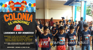 BOMBEROS DE ENCARNACIÓN LANZAN COLONIA DE VACACIONES “JUGUEMOS A SER BOMBEROS”
