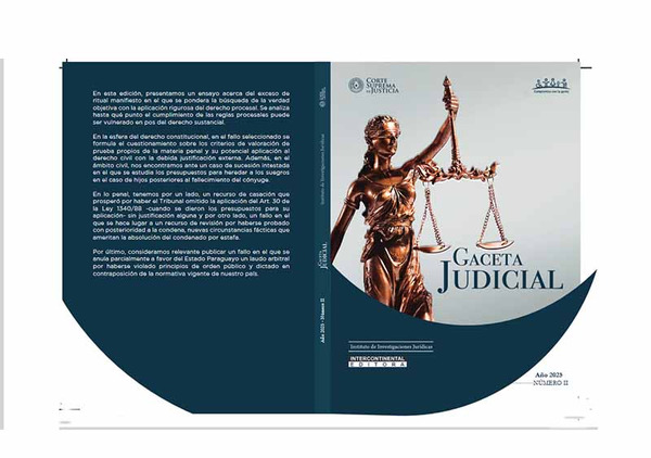 El nuevo número de la Gaceta Judicial incluye doctrina sobre el exceso de ritual manifiesto