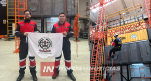 BOMBEROS DE ENCARNACIÓN SE CAPACITAN EN TÉCNICAS DE RESCATE EN ALTURA