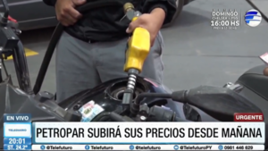 Petropar eleva sus precios: 380 guaraníes más por litro