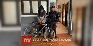 APREHENDEN A JOVEN Y RECUPERAN BICICLETA HURTADA EN CAPITÁN MIRANDA