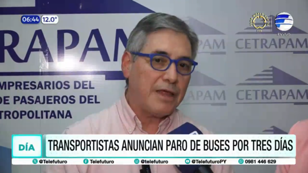 Empresarios del transporte decretan paro de buses por 72 horas a partir del 21 de julio