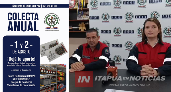 BOMBEROS VOLUNTARIOS DE ENCARNACIÓN PONEN EN MARCHA SU COLECTA ANUAL