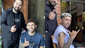 Julio Enciso cambió de look y ahora luce rulitos permanentes
