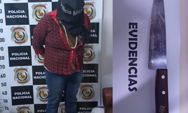 Mujer aprehendida en flagrancia tras intentar asaltar a turista brasileño