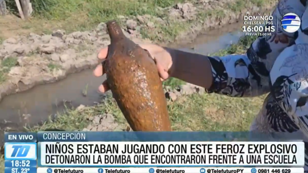 Detonan bomba hallada por niños en Concepción