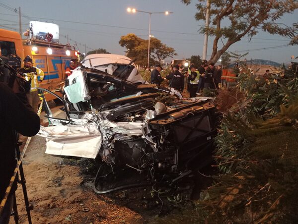 Un fallecido tras violento accidente sobre autopista Silvio Pettirossi - trece