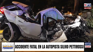 Joven conductor fallece a 300 metros de su casa sobre la autopista Silvio Pettirossi