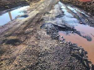 Ruta inaugurada hace menos de cinco años está minada de baches - ABC en el Este - ABC Color