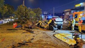 ¡Volaba bajo sobre la autopista Silvio Pettirossi, chocó y murioite!