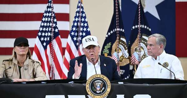 La Nación / Trump llegó a Texas asolado por inundaciones