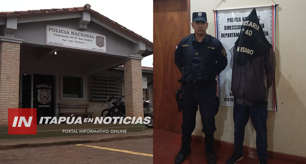 POLICÍA LOGRA CAPTURAR A JOVEN BUSCADO POR UN HURTO EN ENCARNACIÓN
