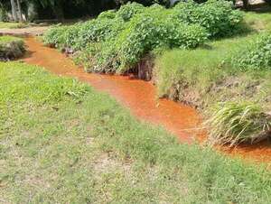 Reportan extraño color naranja en arroyo de Asunción - Nacionales - ABC Color