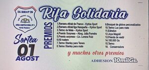 Preparan rifa para repoñer daños tras incendio escuela del Área 5