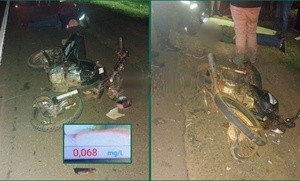 Choque de motos deja un fallecido y un herido grave en Caaguazú