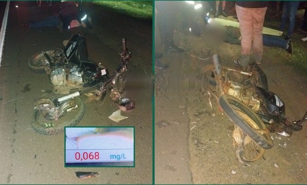 Choque de motos deja un fallecido y un herido grave en Caaguazú