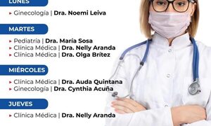 Ofrecen consultas médicas gratuitas en la gobernación de Alto Paraná