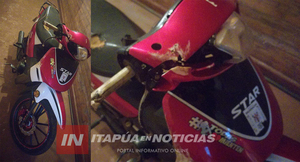 PADRE E HIJO HERIDOS TRAS CHOQUE DE MOTOCICLETAS 