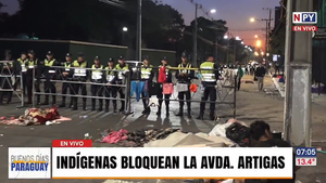 Avenida Artigas nuevamente cerrada por indígenas que exigen la destitución del titular del INDI