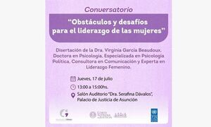 Harán conversatorio sobre “Obstáculos y desafíos para el liderazgo de las mujeres”