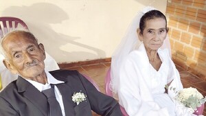 Eduarda y Domingo se dieron el “sí, quiero” después de 60 años