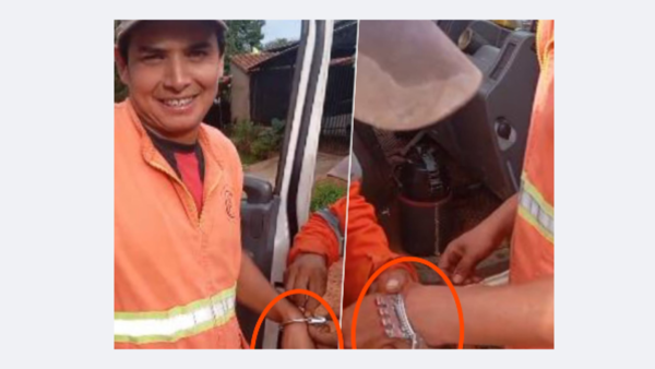Recolector se aproblemó por las “esposas”