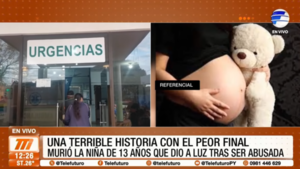 Niña de 13 años fallece tras dar a luz en Santa Rosa