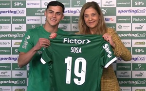 ¡Apénami! ¡Ramón Sosa fue presentado por la mismísima presi del Palmeiras!