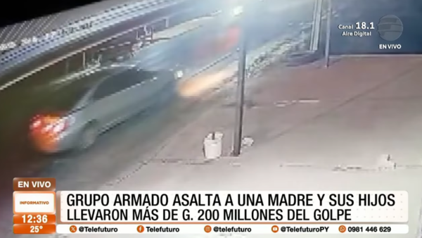 Grupo armado asalta a una madre y sus hijos